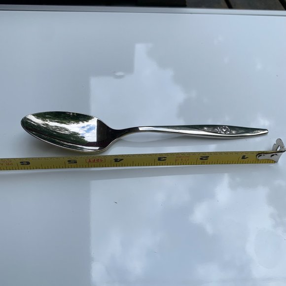 Oneida Lasting Rose Deluxe Stainless Modern Hollow Teaspoon - Picture 4 of 6